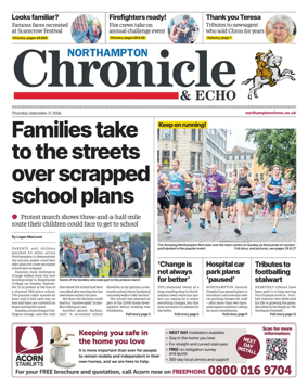 Cover of The Northampton Chronicle and Echo