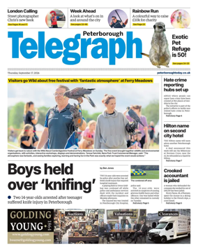 Cover of The Peterborough Evening Telegraph