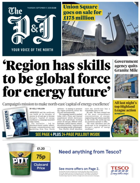 Cover of The Press and Journal (Aberdeen and Aberdeenshire)