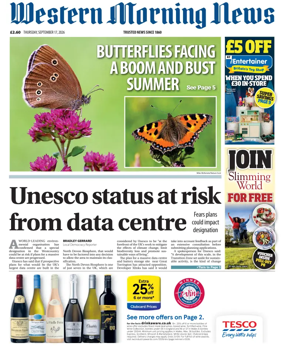 Cover of Western Morning News