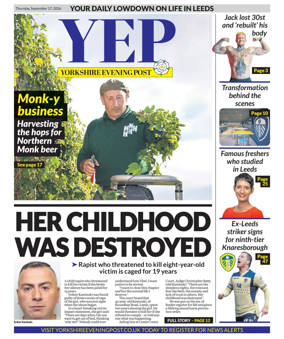 Cover of Yorkshire Evening Post