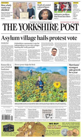 Cover of Yorkshire Post