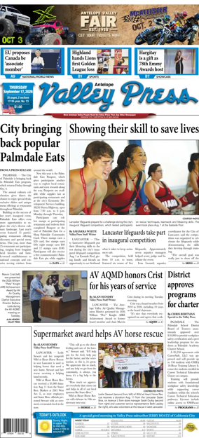 Cover of Antelope Valley Press