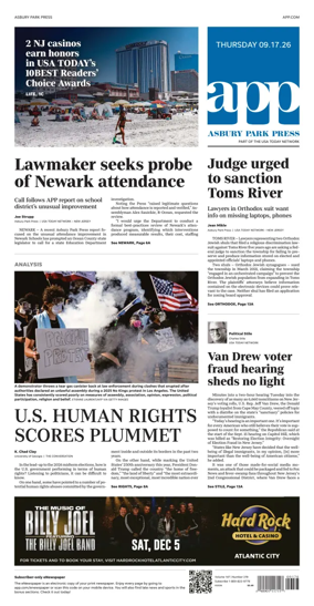 Cover of Asbury Park Press