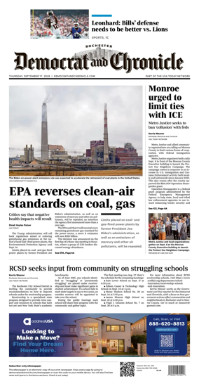 Cover of Democrat and Chronicle