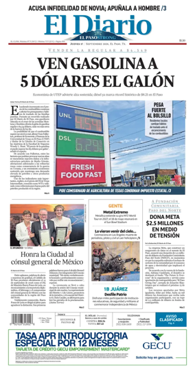 Cover of El Diario de El Paso