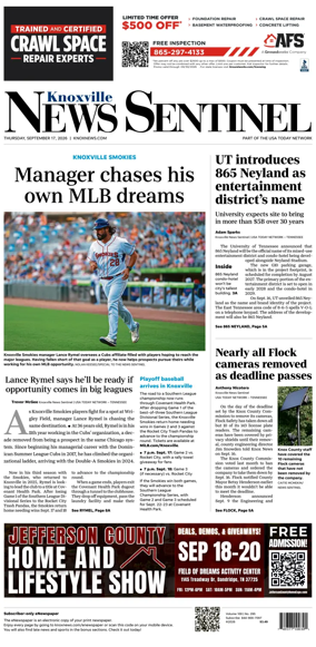 Cover of Knoxville News Sentinel