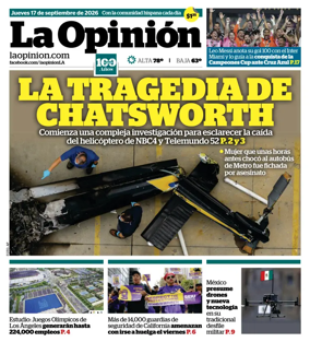Cover of La Opinion