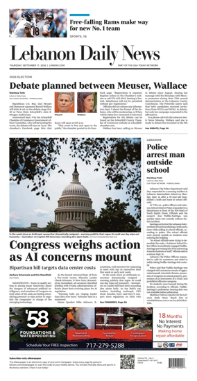 Cover of Lebanon Daily News