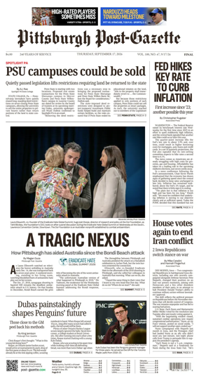Cover of Pittsburgh Post-Gazette
