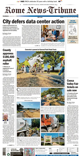 Cover of Rome News-Tribune