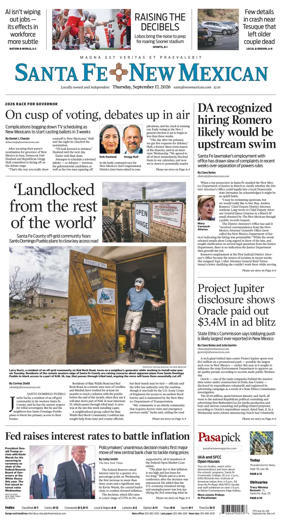 Cover of Santa Fe New Mexican