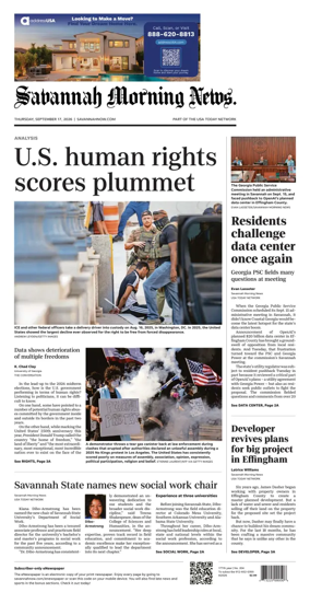 Cover of Savannah Morning News