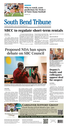 Cover of South Bend Tribune