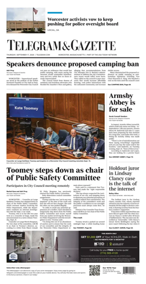 Cover of Telegram & Gazette