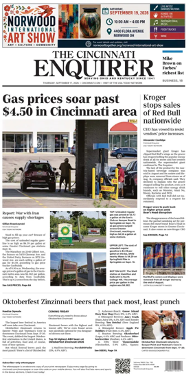 Cover of The Cincinnati Enquirer