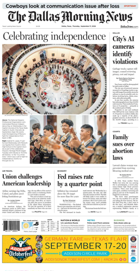 Cover of The Dallas Morning News