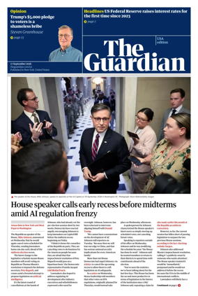 Cover of The Guardian (USA)