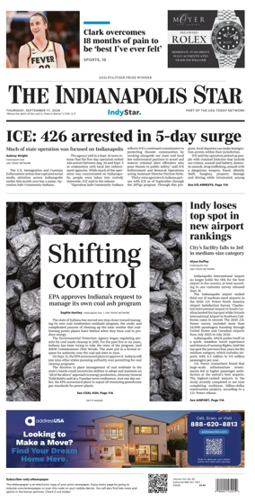 Cover of The Indianapolis Star