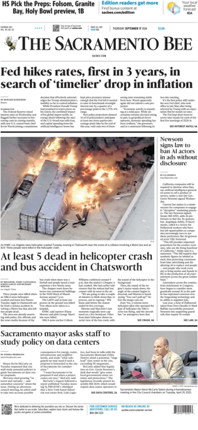 Cover of The Sacramento Bee