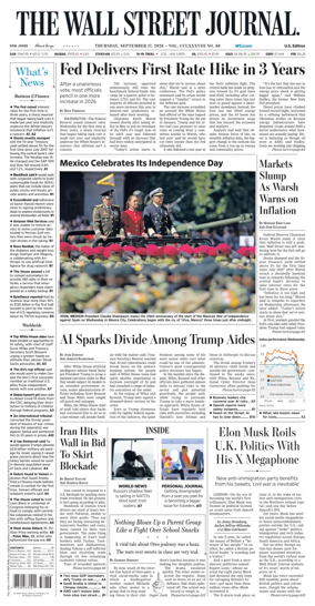 Cover of The Wall Street Journal