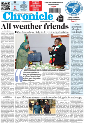 Cover of Chronicle (Zimbabwe)