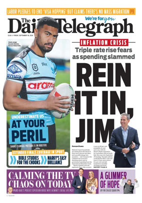 Cover of The Daily Telegraph (Sydney)
