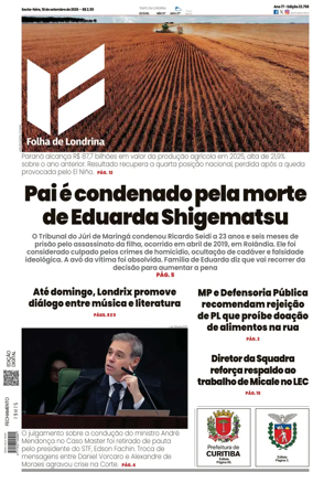 Cover of Folha de Londrina