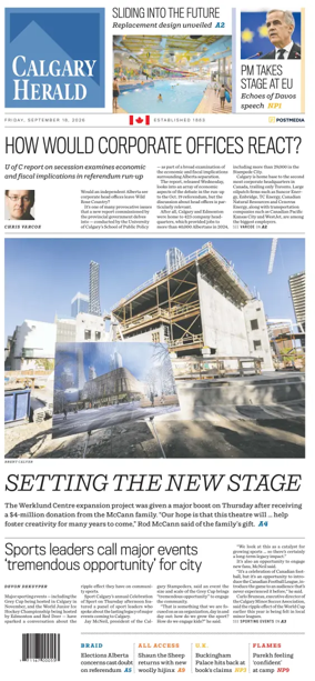 Cover of Calgary Herald