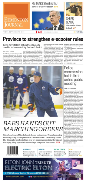 Cover of Edmonton Journal