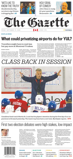 Cover of Montreal Gazette