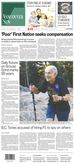 Cover of Vancouver Sun