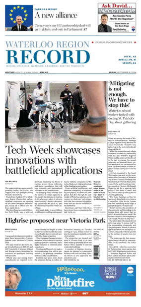 Cover of Waterloo Region Record