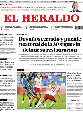 Cover of El Heraldo (Colombia)