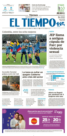 Cover of El Tiempo (Bogota)