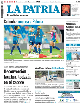 Cover of La Patria (Colombia)