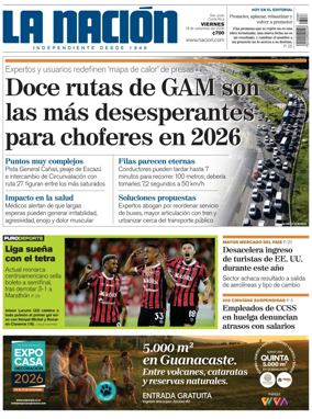 Cover of La Nacion (Costa Rica)