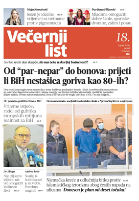 Cover of Vecernji list BiH