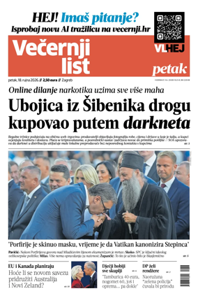 Cover of Vecernji list - Zagreb