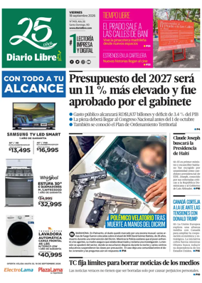 Cover of Diario Libre (Republica Dominicana)