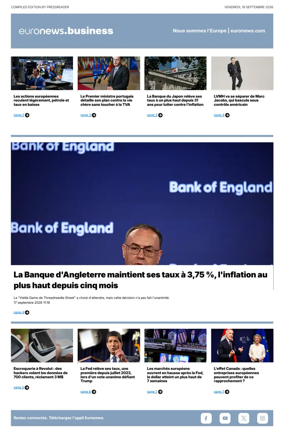 Cover of Euronews Business (French)