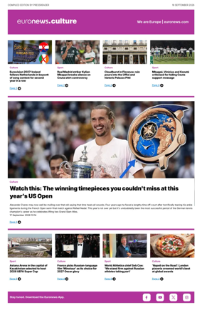 Cover of Euronews Culture and Sport Compiled Edition