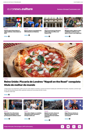 Cover of Euronews Culture and Sport (Portuguese)