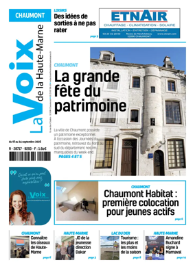 Cover of La Voix de la Haute-Marne edition Chaumont