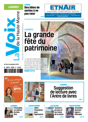 Cover of La Voix de la Haute-Marne edition Langres