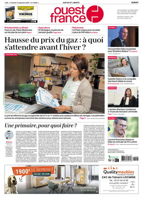 Cover of Ouest France (Auray)