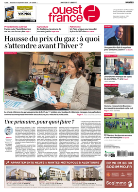 Cover of Ouest France (Nantes)