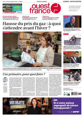 Cover of Ouest-France (Quimper Centre-Finistere)