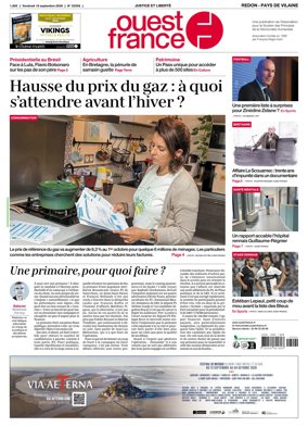 Cover of Ouest France (Redon / Pays de Vilaine)