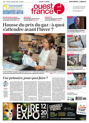Cover of Ouest-France (Saint-Brieuc Lamballe)
